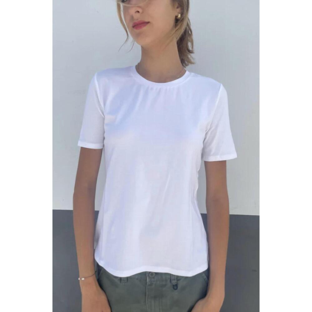 NEW CATHERINE GEE perfect short sleeve tee in white